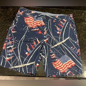 Polo Ralph Lauren Shorts Mens 36 American Flag Stars n Stripes Red White Blue